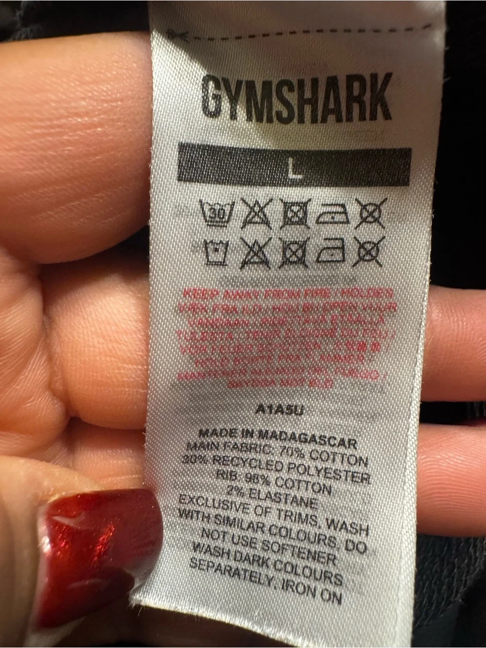 Gymshark Men’s Charcoal Logo Athletic Shorts Size Large